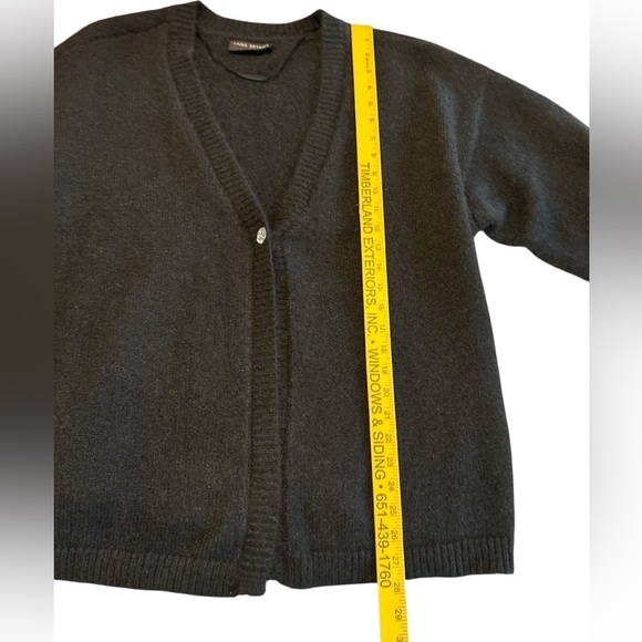 Lane Bryant 3/4 Black Sleeve Rhinestone Button Wool Blend Cardigan Size 22-24W. - Picture 9 of 10